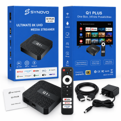 Synovo Q1 PLUS 8K UHD Android 16.0 H313 4GB RAM 32GB ROM Voice Control Smart TV Box