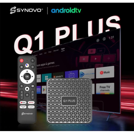 Synovo Q1 PLUS 8K UHD Android 16.0 H313 4GB RAM 32GB ROM Voice Control Smart TV Box Synovo Q1 PLUS 8K UHD Android 16.0 H313 4GB RAM 32GB ROM Voice Control Smart TV Box