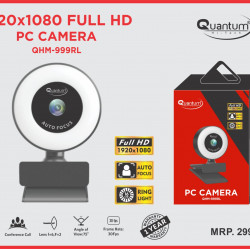 Quantum QHM-999RL Ring Light Full HD Auto Focus Web Camera USB Webcam