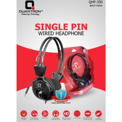 Quantron QHP-350 Single Pin 3.5mm Wired Headphone Quantron QHP-350 Single Pin 3.5mm Wired Headphone