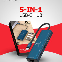 Quantron QUH-241 Type C 5 in 1 Port USB-C Hub Quantron QUH-241 Type C 5 in 1 Port USB-C Hub