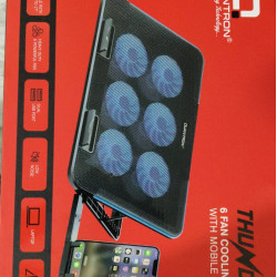 QUANTRON QCP-625 Thunder 6 Fan with Mobile Stand Laptop Cooling Pad