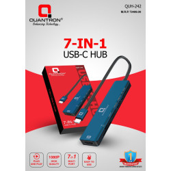 Quantron QUH-242 Type C 7 in 1 Port USB-C Hub Quantron QUH-242 Type C 7 in 1 Port USB-C Hub