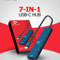 Quantron QUH-242 Type C 7 in 1 Port USB-C Hub Quantron QUH-242 Type C 7 in 1 Port USB-C Hub