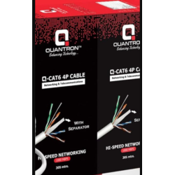 Quantron CAT6 305M Copper 4 Pair Networking 305 Meter Box UTP Outdoor LAN Cable Quantron CAT6 305M Copper 4 Pair Networking 305 Meter Box UTP Outdoor LAN Cable