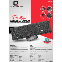 QUANTRON QKB-20 Keyboard and Mouse Multi-device Wireless Combo