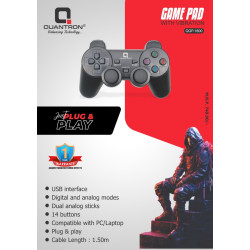 Quantron QGP-1800 Joysticks Game Pad with Vibration plug and play Gaming Controller USB Gamepad Quantron QGP-1800 Joysticks Game Pad with Vibration plug and play Gaming Controller USB Gamepad