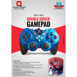 Quantron QGP-1803 Joysticks Game Pad with DOUBLE SHOCK plug and play Gaming Controller USB Gamepad Quantron QGP-1803 Joysticks Game Pad with DOUBLE SHOCK plug and play Gaming Controller USB Gamepad
