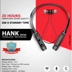 QUANTRON N-551 Hank Wireless Neckband 20H Earphones with Microphone Bluetooth Neckband