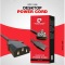 Quantron QPC-1000 Desktop Power Cord 3 Pin Power Cable