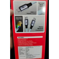 Quantron QCC-819 100W Type-C to Type-C Fast Charging Cable Quantron QCC-819 100W Type-C to Type-C Fast Charging Cable