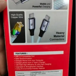 Quantron QCC-819 100W Type-C to Type-C Fast Charging Cable