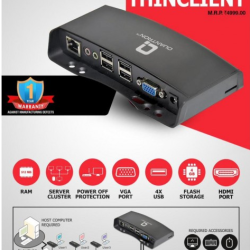 QUANTRON FL100 ThinClient USB HDMI Workstation shares 1 pc with 40 USER Virtual PC Thin Client