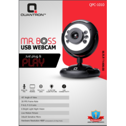 QUANTRON QPC-1010 Webcam MR. BOSS 6 LED with Built in Mic USB Web Cam