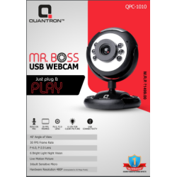 QUANTRON QPC-1010 Webcam MR. BOSS 6 LED with Built in Mic USB Web Cam QUANTRON QPC-1010 Webcam MR. BOSS 6 LED with Built in Mic USB Web Cam