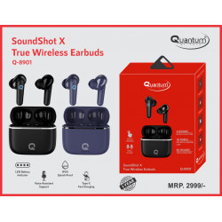 Quantum Q-8901 SoundShot X Type-C Fast Charging True Wireless Earbuds