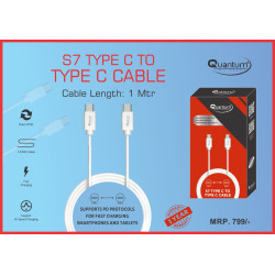 Quantum S7 Type C To Type C Fast PD Charging Data Cable