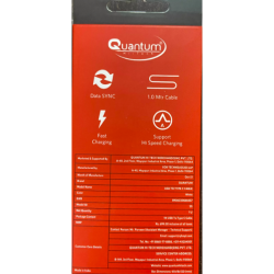Quantum S5 Type C Data & Charging 1M. 3A Ultra High Speed Mobile phones Data Transfer USB Data Cable