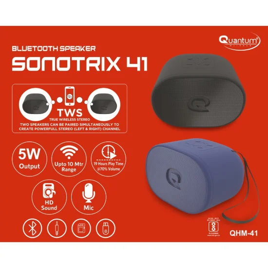 Bluetooth Speaker Quantum Qhm41 Q Bluetooth Speaker Price India