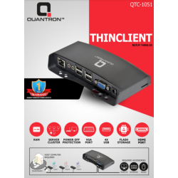 QUANTRON QTC-1051 ThinClient USB Workstation shares 1 pc with 40 USER Virtual PC Thin Client