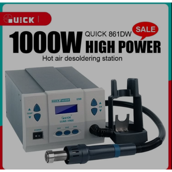 Quick 861DW High Power ESD Hot Air Desoldering SMD Rework Station