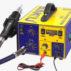 Quick 900 SMD Auto Cut Built in Hot Air Gun & 12W Iron with 5V DC Power Supply with Hot Air Gun SMD Rework Station