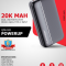 QUANTRON QPB-920 Powerup 20000mAh Power Bank 20K Lithium Polymer Dual Port Micro USB A Type C Mobile Power Bank