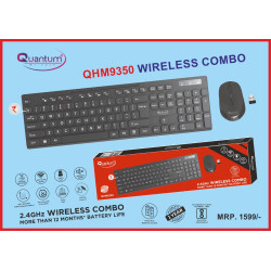 Quantum QHM9350 Wireless Keyboard & Mouse Set/Kit Combo Keyboard