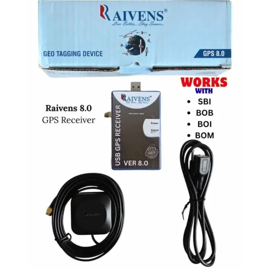 Raivens Banking GPS Portable 8.0 Receiver USB Geo Tagging Device