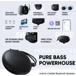 realme Cobble with Bass Radiator 5W Bluetooth Speaker