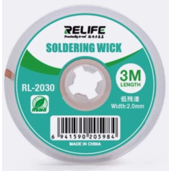 Relife RL-2030 Wick Pure Copper Antioxidant Fast Tin Removal For Cleaning PCB Board Other Solder Suction Soldering Tape Soldering Wire