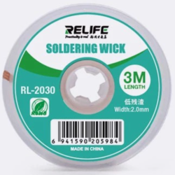 Relife RL-2030 Wick Pure Copper Antioxidant Fast Tin Removal For Cleaning PCB Board Other Solder Suction Soldering Tape Soldering Wire Relife RL-2030 Wick Pure Copper Antioxidant Fast Tin Removal For Cleaning PCB Board Other Solder Suction Soldering Tape Soldering Wire
