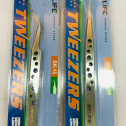 RELIFE SK-11/15 Industrial Tweezers Anti-static Straight Curved Tip Precision Phone Repair Tool Stainless Steel Tweezers RELIFE SK-11/15 Industrial Tweezers Anti-static Straight Curved Tip Precision Phone Repair Tool Stainless Steel Tweezers