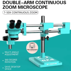 RF4 RF-7050TVW 7-50X Trinocular STL2 Double Arm 360 Degree Angle Boom Stand Trinocular Stereo Microscope RF4 RF-7050TVW 7-50X Trinocular STL2 Double Arm 360 Degree Angle Boom Stand Trinocular Stereo Microscope