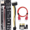 GPU Riser Card V011 Pro, 10 Capacitors PCI-Express 1X to 16X Extension Cable for Bitcoin Ethereum Mining Devices BTC ETH Miner Rigs PCI-E Riser Adapter