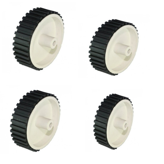 Robotic-Wheel-5x2 for Robotics DIY for DC Gear Motor, 5x2 cm (Pack of 4) by Indian Hobby Center Wheel Robotic Tyre