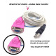 USB to Serial RS-232 DB-9 9-Pin Female Converter Cable