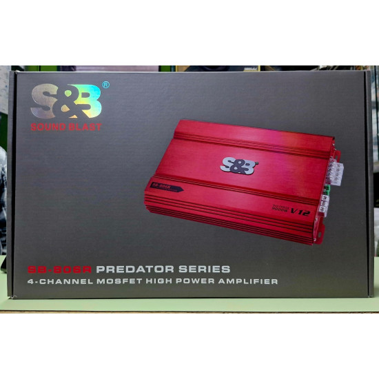 S&B SB806R Amplifier Sound Blast V12 9000W subwoofer 4 Channel Car Amplifier