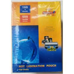 Aggarwal 65 x 95mm 500 Micron (2x250) 100 Sheets Hot Thermal Lamination Pouch