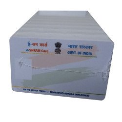Pre Printed Shram Labour Shramik Multi Color ID Card 100 PCs Pack PVC Plastic ई श्रमिक कार्ड e-Shramik Card