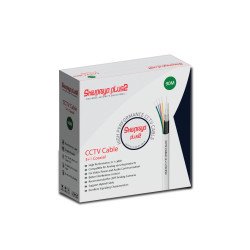 Shivpriya Plus2 Coaxial Pure Copper 90 Meter Box 3+1 CCTV Cable