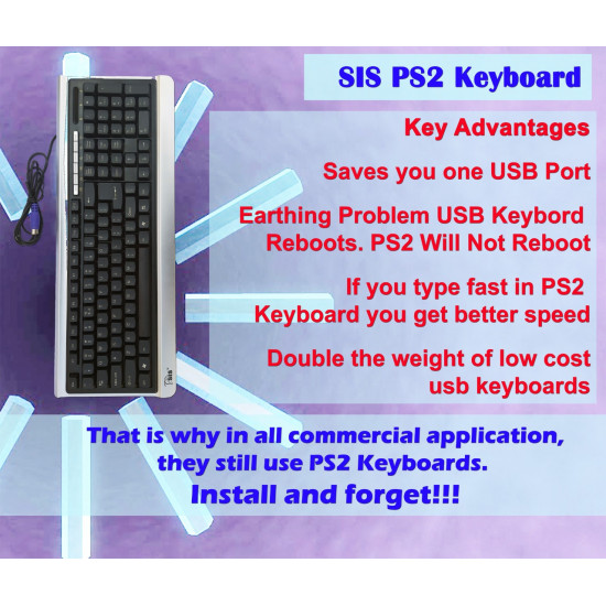 PS2 Keyboard SIS Commercial Computer PS/2 Keyboard