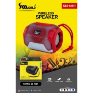 SM Gold SM-M111 Extra Bass TF FM Radio USB Wireless Bluetooth Speaker