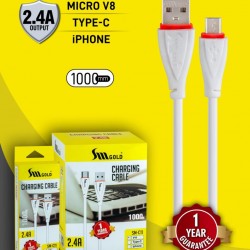 SM Gold SM-C11 Fast 2.4A USB Charging Speed Charging Cable