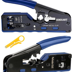 Snap Plug Crimping Ethernet Cat7 RJ45 Pass through Tool