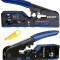 Snap Plug Crimping Ethernet Cat7 RJ45 Pass through Tool