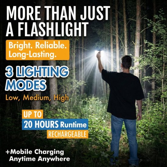 PRAANA Solar Charger|Flashlight|Power Bank 5000mAh USB C 3in1 Survival Kit