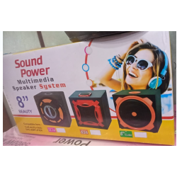 Sound Power 8 inch Car Auto Taxi DVD Amplifier Multimedia subwoofer Pairs Speaker