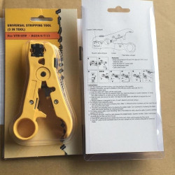 Universal Cable Stripper Cutter Flat/Round UTP Cat5 Cat6 Wire Coax Coaxial Stripping Tool Universal Cable Stripper Cutter Flat/Round UTP Cat5 Cat6 Wire Coax Coaxial Stripping Tool