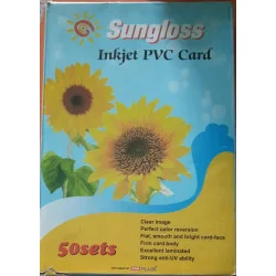 Sungloss Inkjet PVC Card Bright Shining Plastic Non Lamination A4 Size 50 PCs Inkjet Digital School ID Card Dragon Sheet